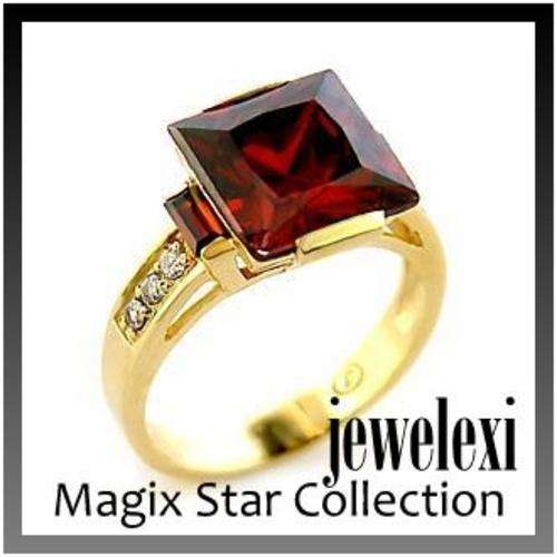 ***Gorgeous Ruby Red Prong Setting Simulated Diamond Ring - SIZE 7***