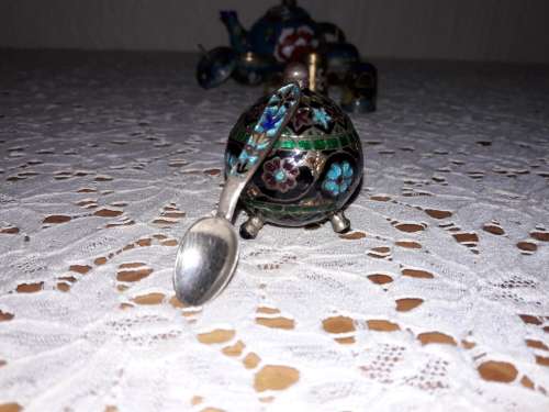 A collection of miniature cloisonne
