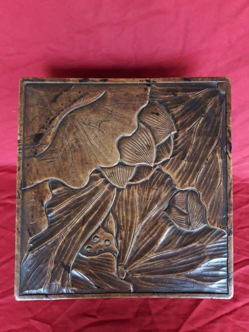 A beautiful Chinese carved floral footstool