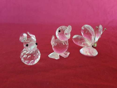 A collection of Swarovski animals
