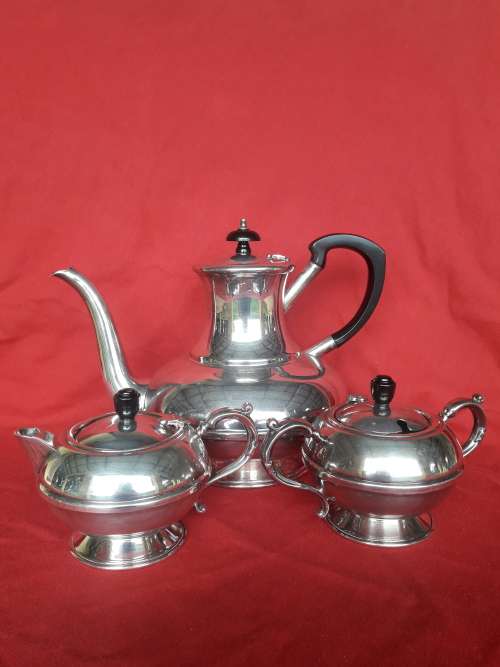 A stunning silver plated tea set
