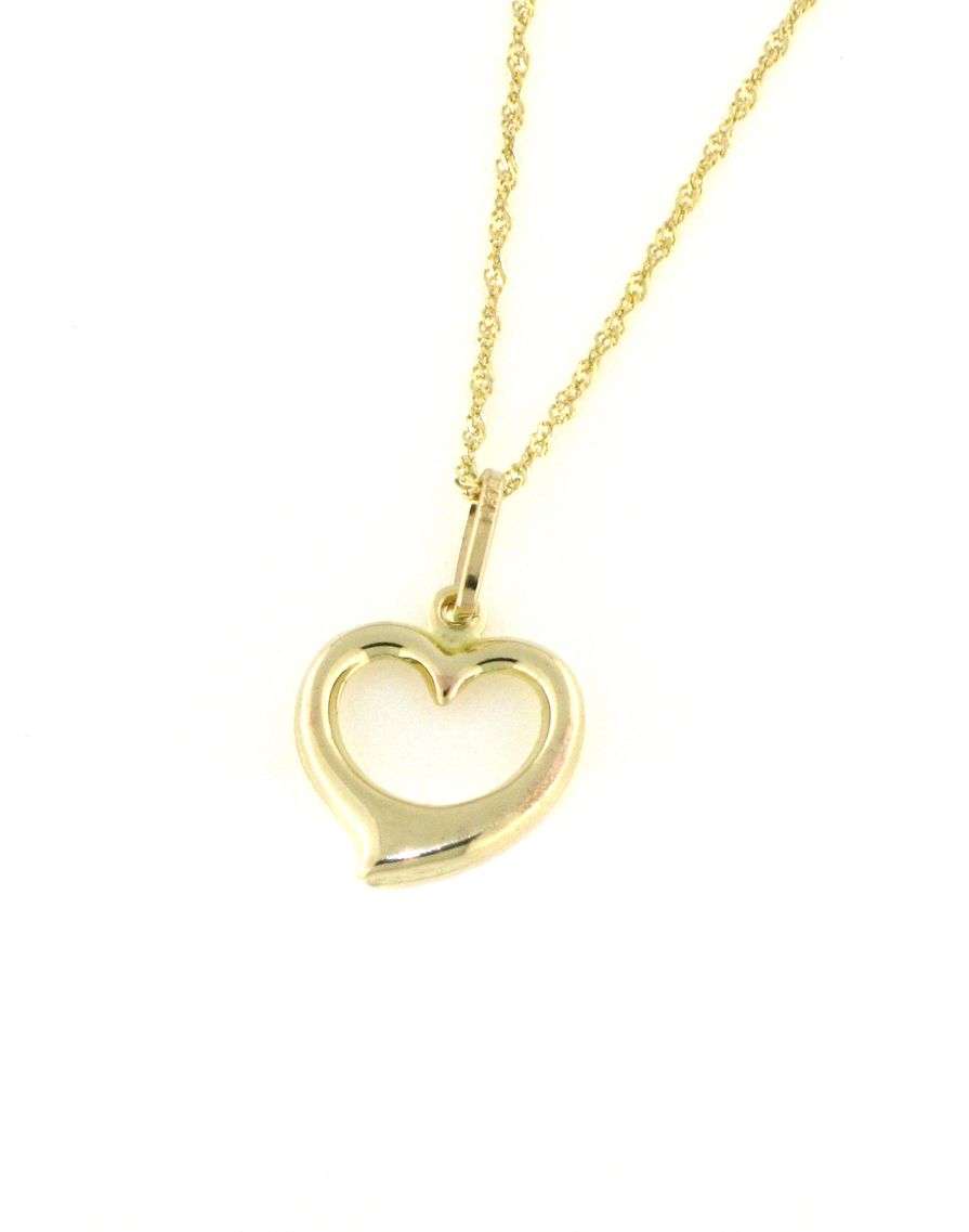 ***R800***9Ct Yellow Gold Heart Pendant on Chain