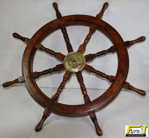 Ships Wheel 8 Spoke - MEDIUM - Solid Wood