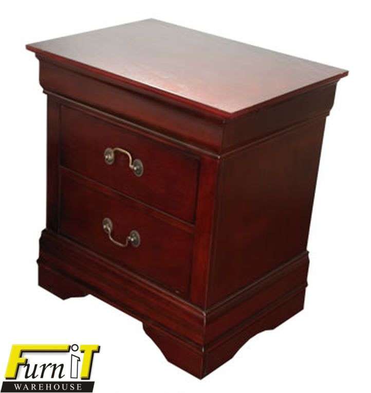 Pedestal / Bedside Table CHERRY with 2 drawers - High Quality