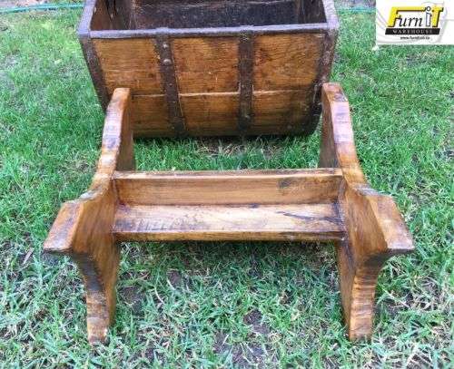 Antique Water-well BUCKET with stand - Oak & Metal - UNIQUE Africana - Great Condition