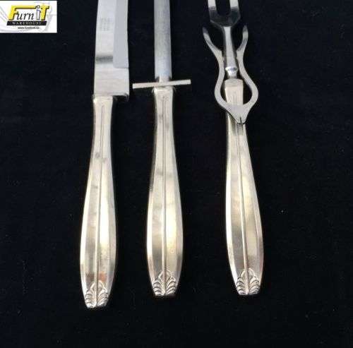 Meat Carving set (3 Piece) incl. Steel Sharpener- Stainless Krusius Solingen