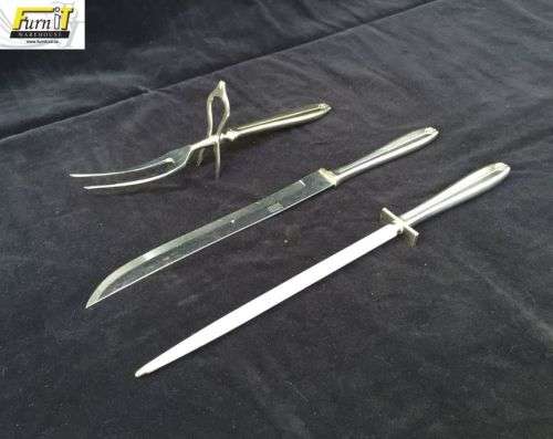 Meat Carving set (3 Piece) incl. Steel Sharpener- Stainless Krusius Solingen
