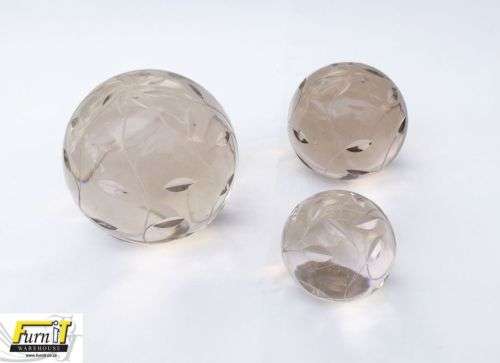 Set of 3 Cut Glass Paper Weights - Different sizes - Heavy