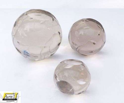 Set of 3 Cut Glass Paper Weights - Different sizes - Heavy