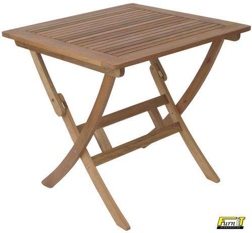 Square 75x75 Table (FOLDING) - Hardwood - Outdoor