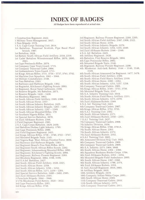 MILITARY BADGES OF SOUTH AFRICA