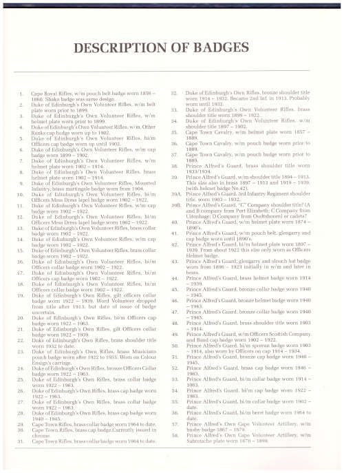 MILITARY BADGES OF SOUTH AFRICA