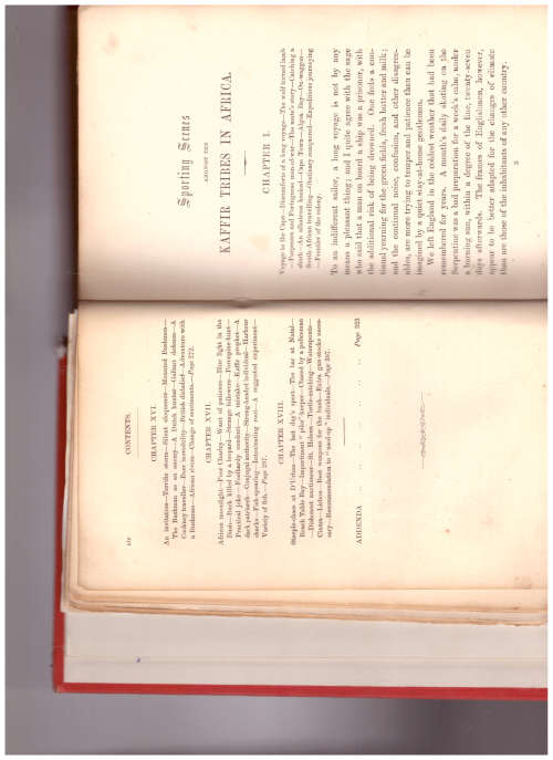 SPORTING SCENES AMONGST THE K*****S OF SOUTH AFRICA  1860 SECOND EDITION