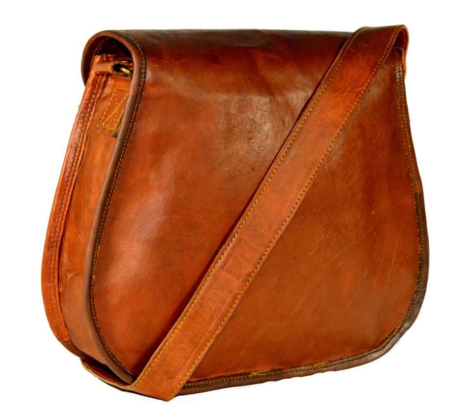 Vintage Handcrafted Leather Women Pouch Crossbody Bag