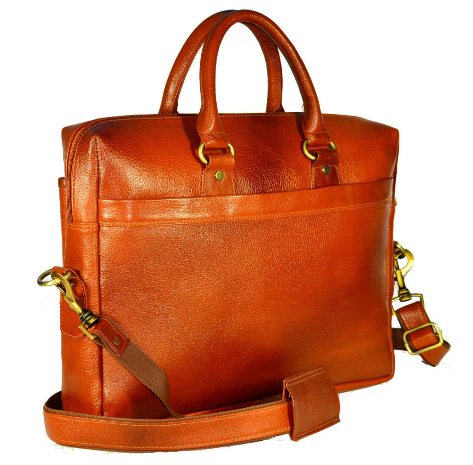 Executive Genuine Leather Laptop Messenger Bag