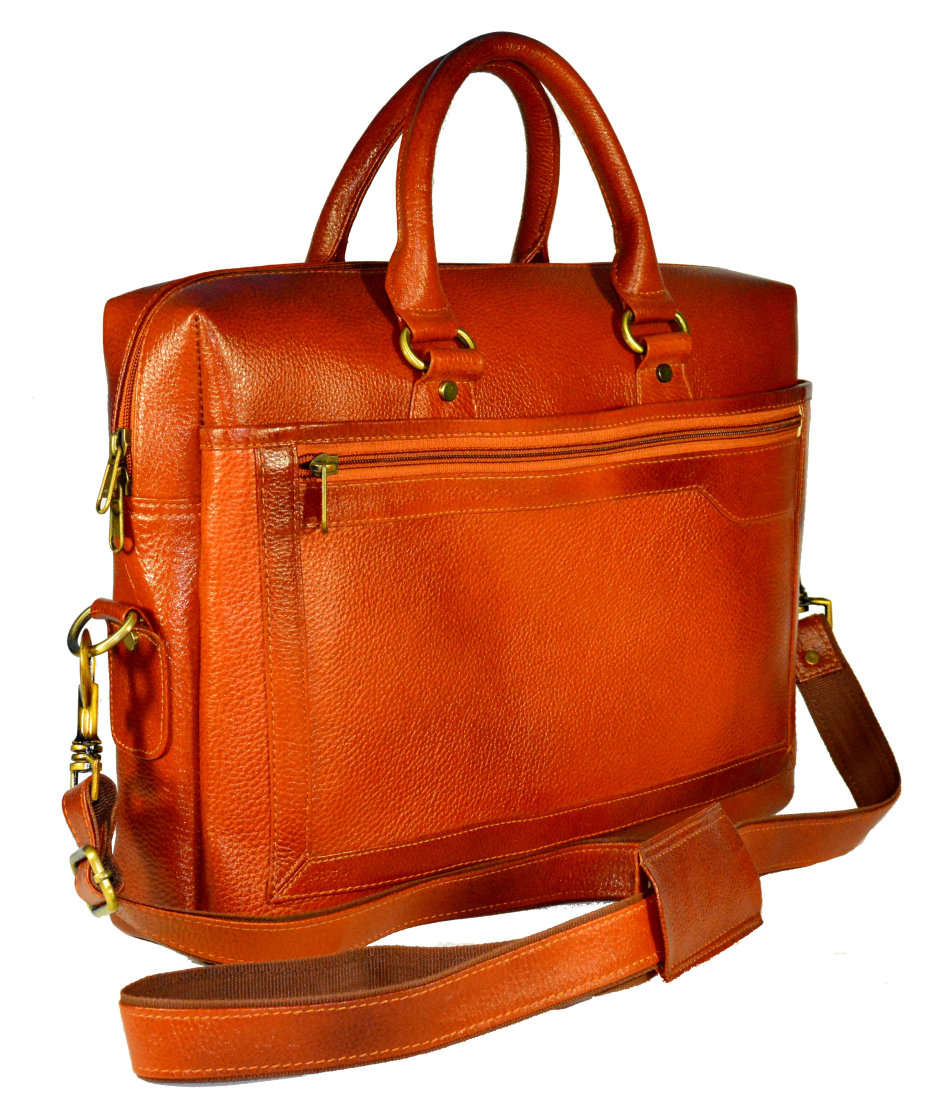 Executive Genuine Leather Laptop Messenger Bag