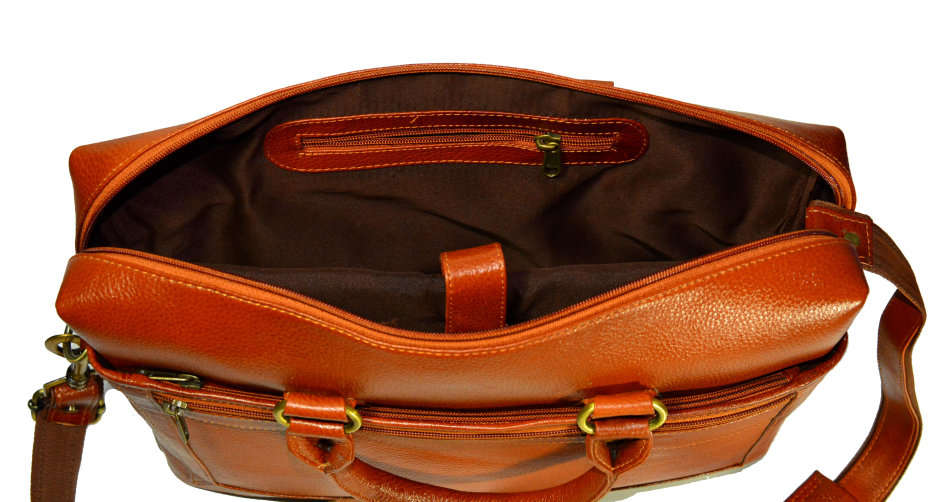 Executive Genuine Leather Laptop Messenger Bag