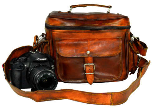 Vintage Handcrafted Leather Camera Bag