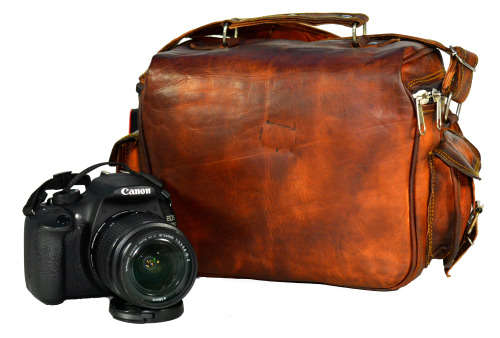 Vintage Handcrafted Leather Camera Bag