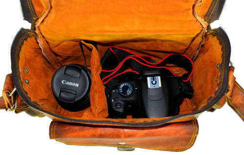 Vintage Handcrafted Leather Camera Bag