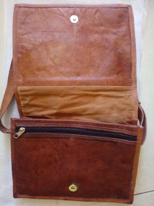 Handcrafted genuine leather crossbody bag