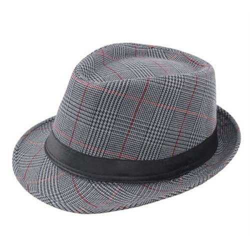 Classic Fedora Panama Gangster Sunhat:Grey