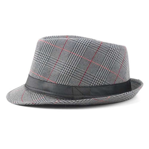 Classic Fedora Panama Gangster Sunhat:Grey