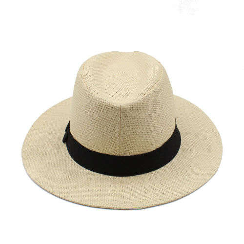 Panama fedora Summer Beach straw cream white sun hat