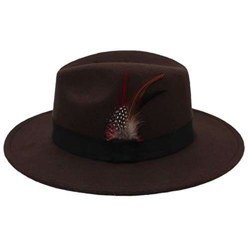 Panama fedora wide brim Sombrero beach summer cool Hat(Brown)