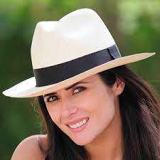 Panama Fedora white Handmade Straw summer sun beach Hat for men women