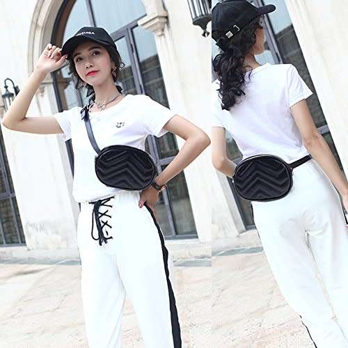 Stylish Money Black Women Waist Packs Travel Elegant Leather Waist Phone Pouch all Belts Bag