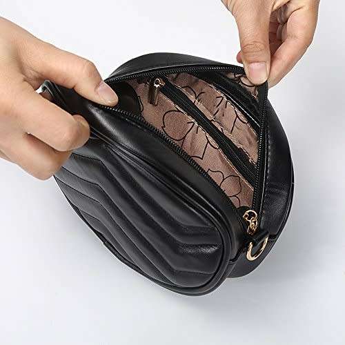 Stylish Money Black Women Waist Packs Travel Elegant Leather Waist Phone Pouch all Belts Bag
