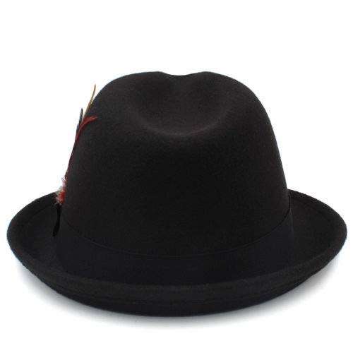 (FREE SHIPPING) Fedora Panama Jazz gangster summer Hat (Black)