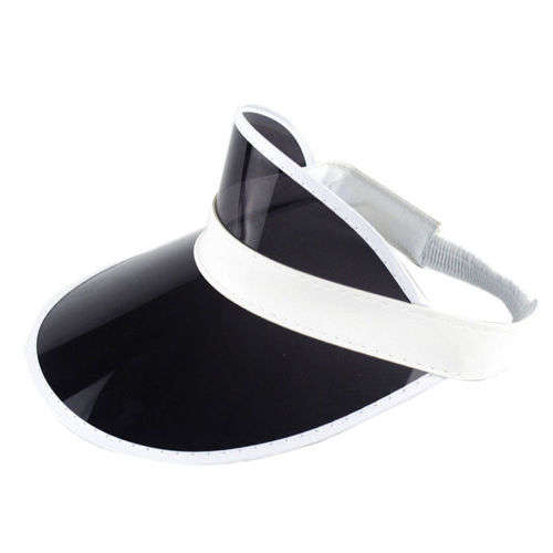 1980's Golf Tennis Unisex Sun Visor Poker Hat Pastic Party Retro Neon Hat Headband Cap