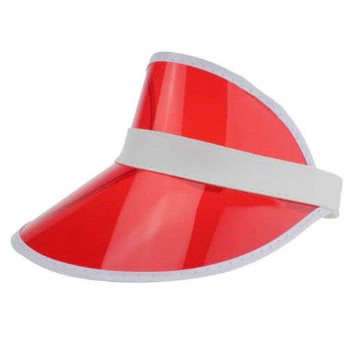 1980's Golf Tennis Unisex Sun Visor Poker Hat Pastic Party Retro Neon Hat Headband Cap(ORANGE)