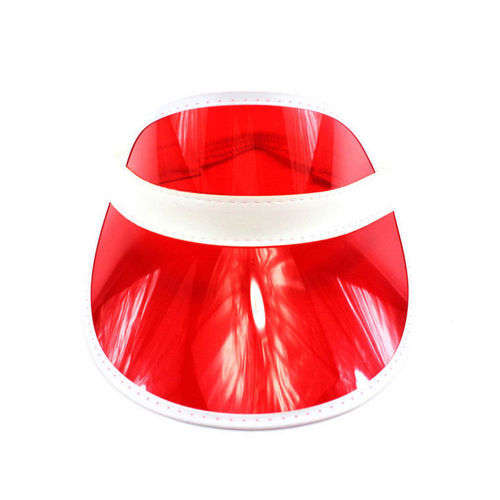 1980's Golf Tennis Unisex Sun Visor Poker Hat Pastic Party Retro Neon Hat Headband Cap(ORANGE)