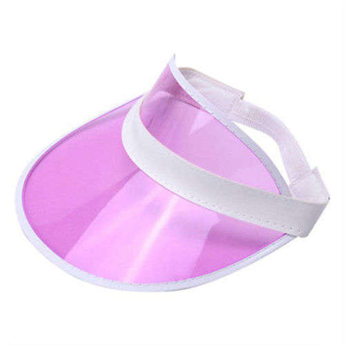 1980's Golf Tennis Unisex Sun Visor Poker Hat Pastic Party Retro Neon Hat Headband Cap(ORANGE)