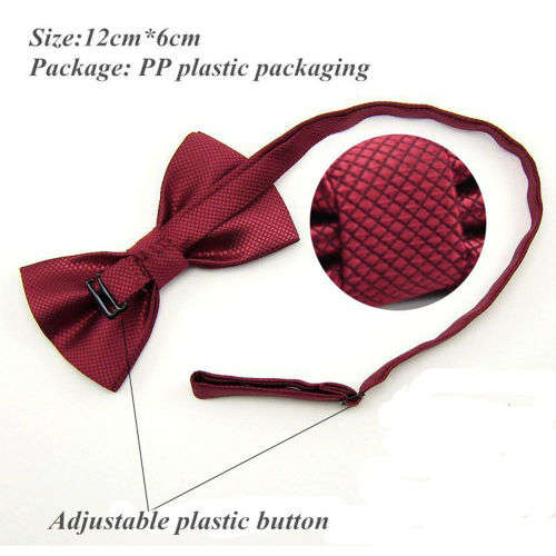 (A SET OF 4)Men's Fashion Tuxedo Satin Plain Solid Color Adjustable Wedding Bowtie Bow Tie