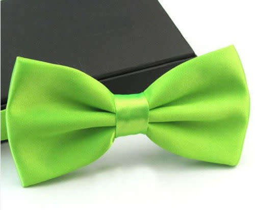 (A SET OF 4)Men's Fashion Tuxedo Satin Plain Solid Color Adjustable Wedding Bowtie Bow Tie