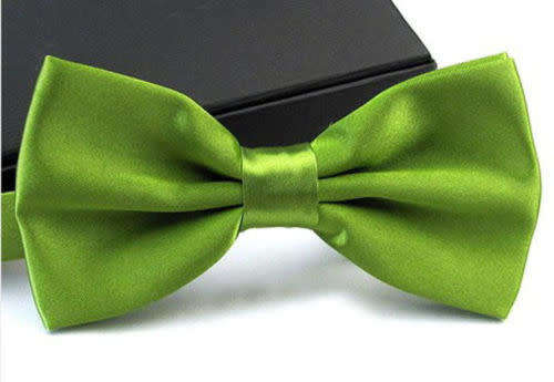 (A SET OF 4)Men's Fashion Tuxedo Satin Plain Solid Color Adjustable Wedding Bowtie Bow Tie