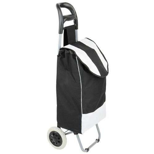 (FREE SHIPPING) Grocery Large Shopping Trolley Bag On Wheels Push Foldable Grocery LuggageBlue,Black