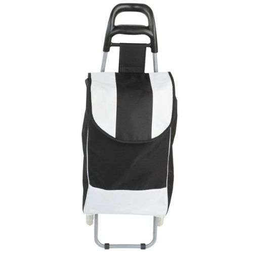 (FREE SHIPPING) Grocery Large Shopping Trolley Bag On Wheels Push Foldable Grocery LuggageBlue,Black