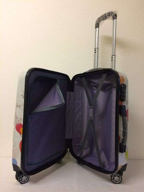 Lightest Weight Hard Shell Trolley 4 Wheel 360 Spinner Case Printed Floral balloon