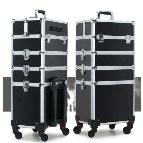 Toiletry cosmetics Makeup bag travel 4 in 1  Trolley Portable Professional Cosmetic Travel Org