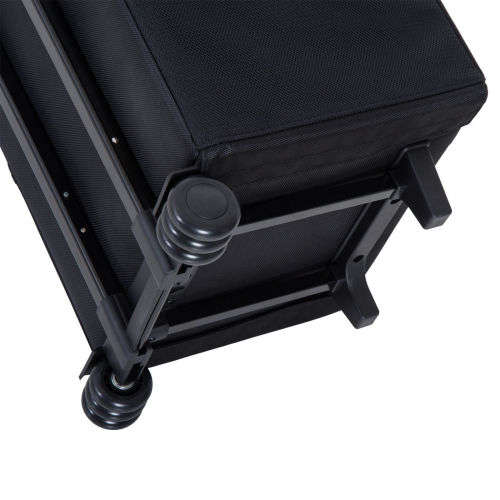 Make-up Travel Vanity Case Trolley Wheels Roll Cosmetic 2-in-1 Black