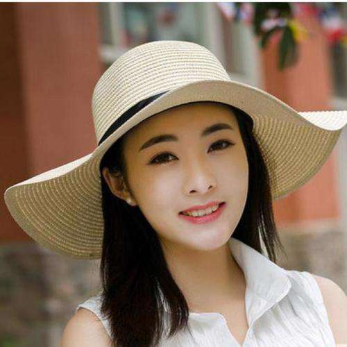 (FREE SHIPPING) Summer Hats For Women Chapeau Femme Sun Hat Beach Panama Straw Hat Large NEW
