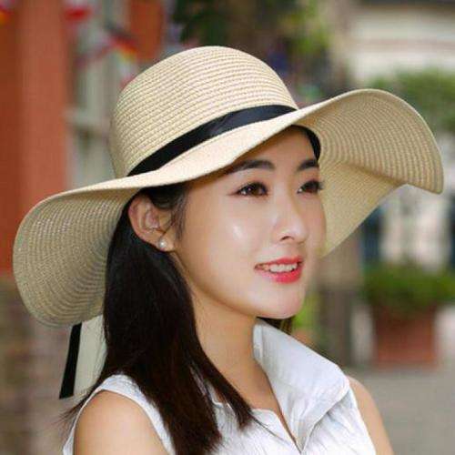 (FREE SHIPPING) Summer Hats For Women Chapeau Femme Sun Hat Beach Panama Straw Hat Large NEW