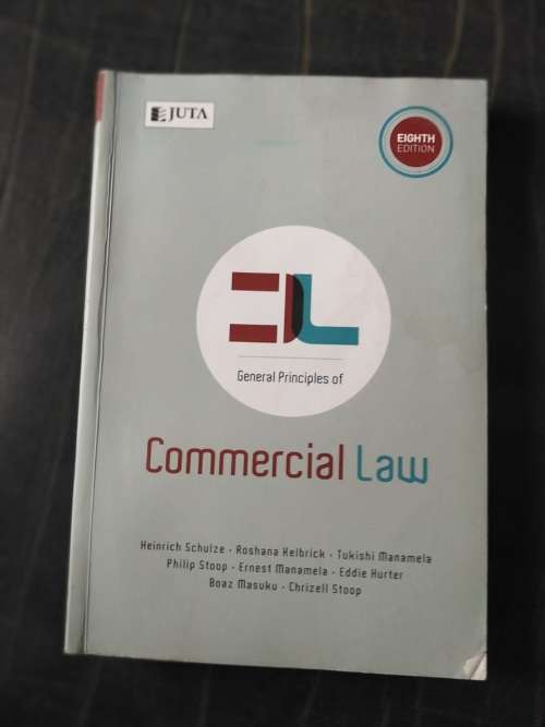 (FREE DELIVERY) GENERAL PRINCIPLES OF COMMERCIAL LAW 8TH EDITION-Manamela, E. Hurter, et al.