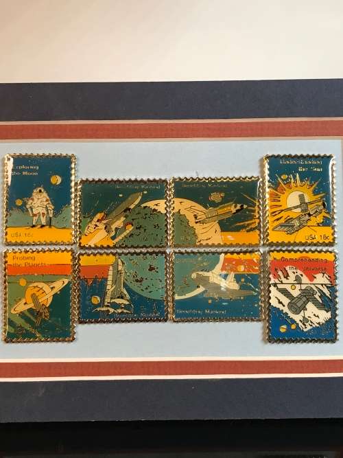 USA gold stamps (ASTRONAUT COLLECTION)