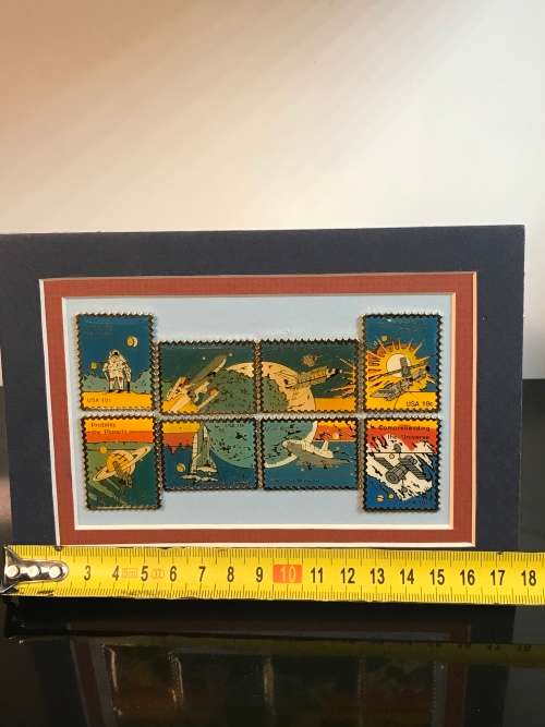 USA gold stamps (ASTRONAUT COLLECTION)